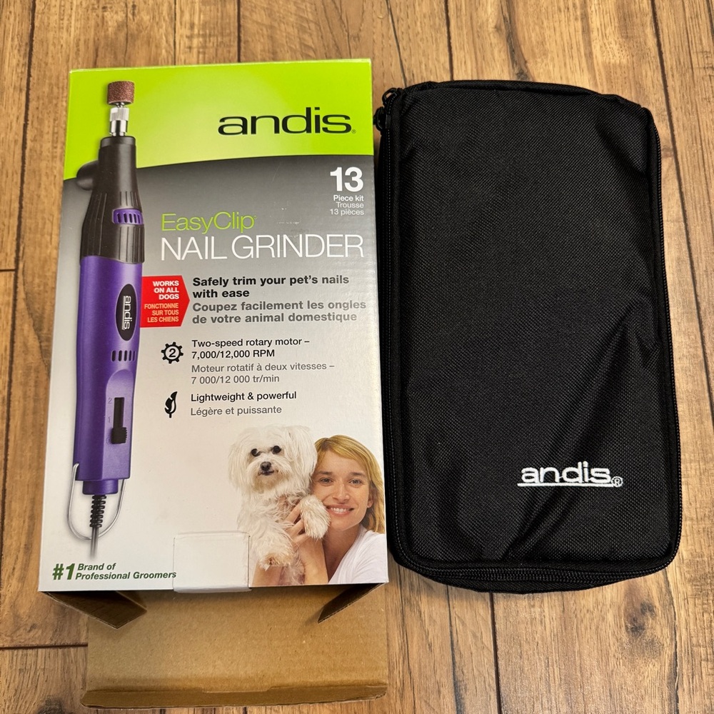 NEW Andis EasyClip Purple Nail Grinder Kit